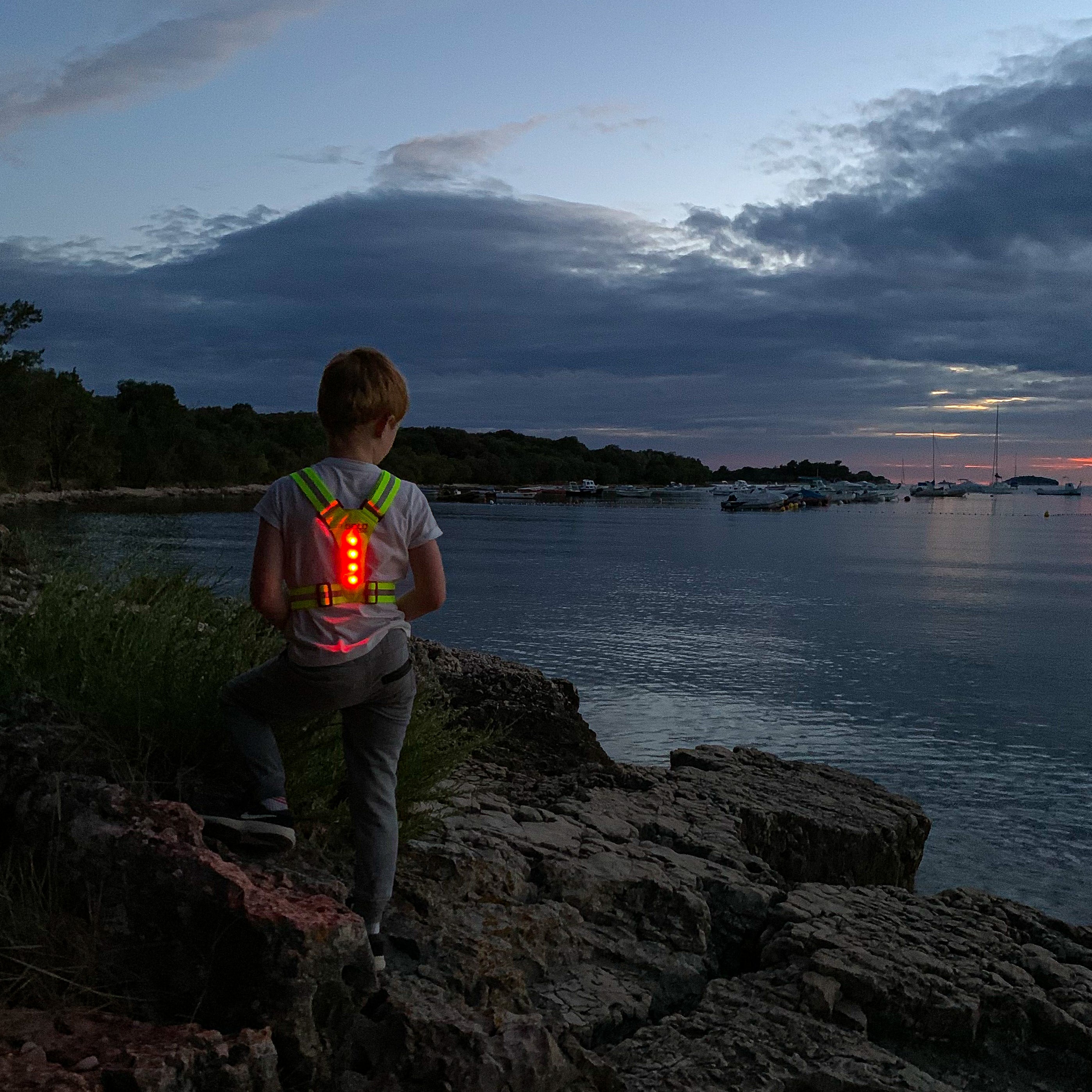 KIDS LED SAFER VEST / YELLOW