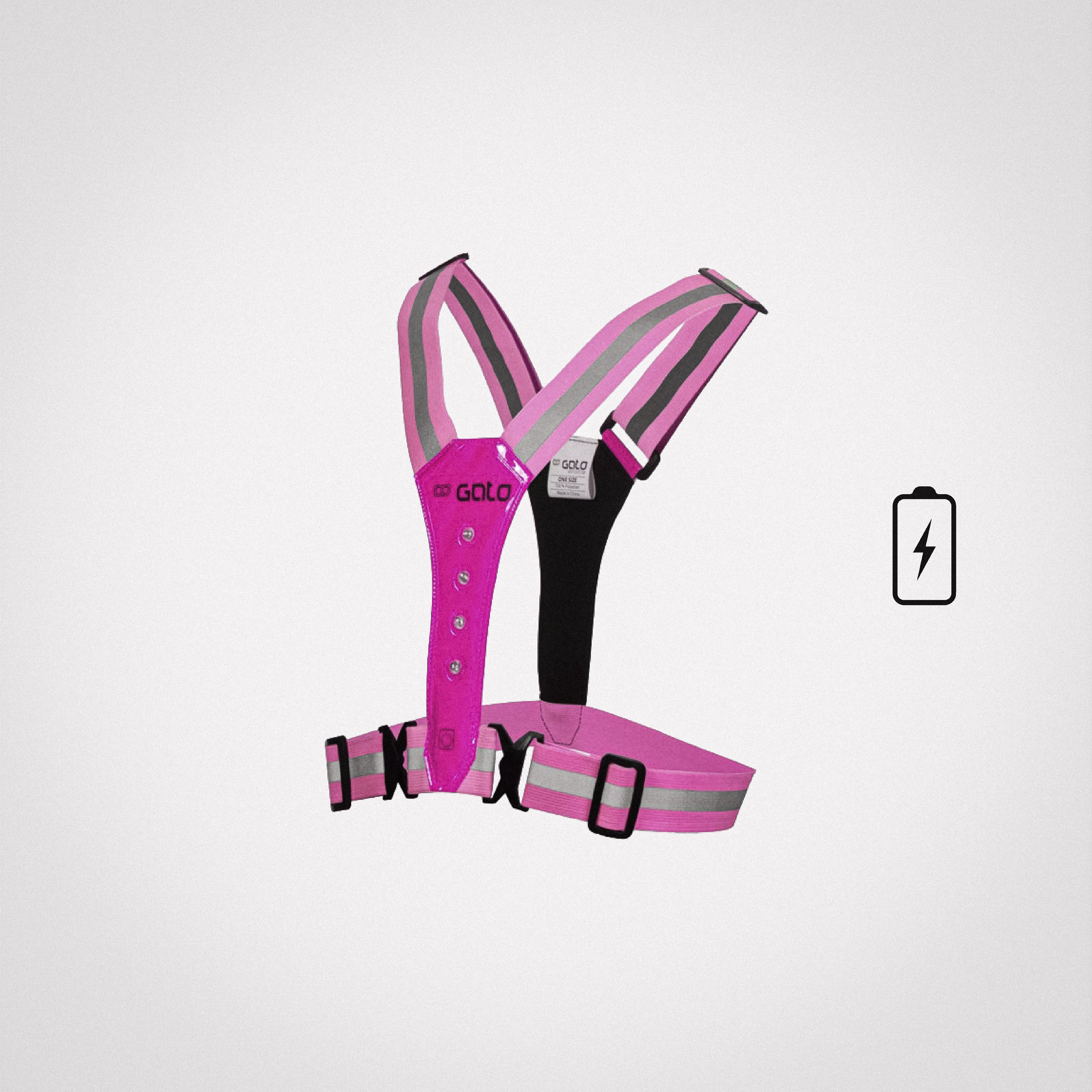 LED USB SPORT VEST / PINK