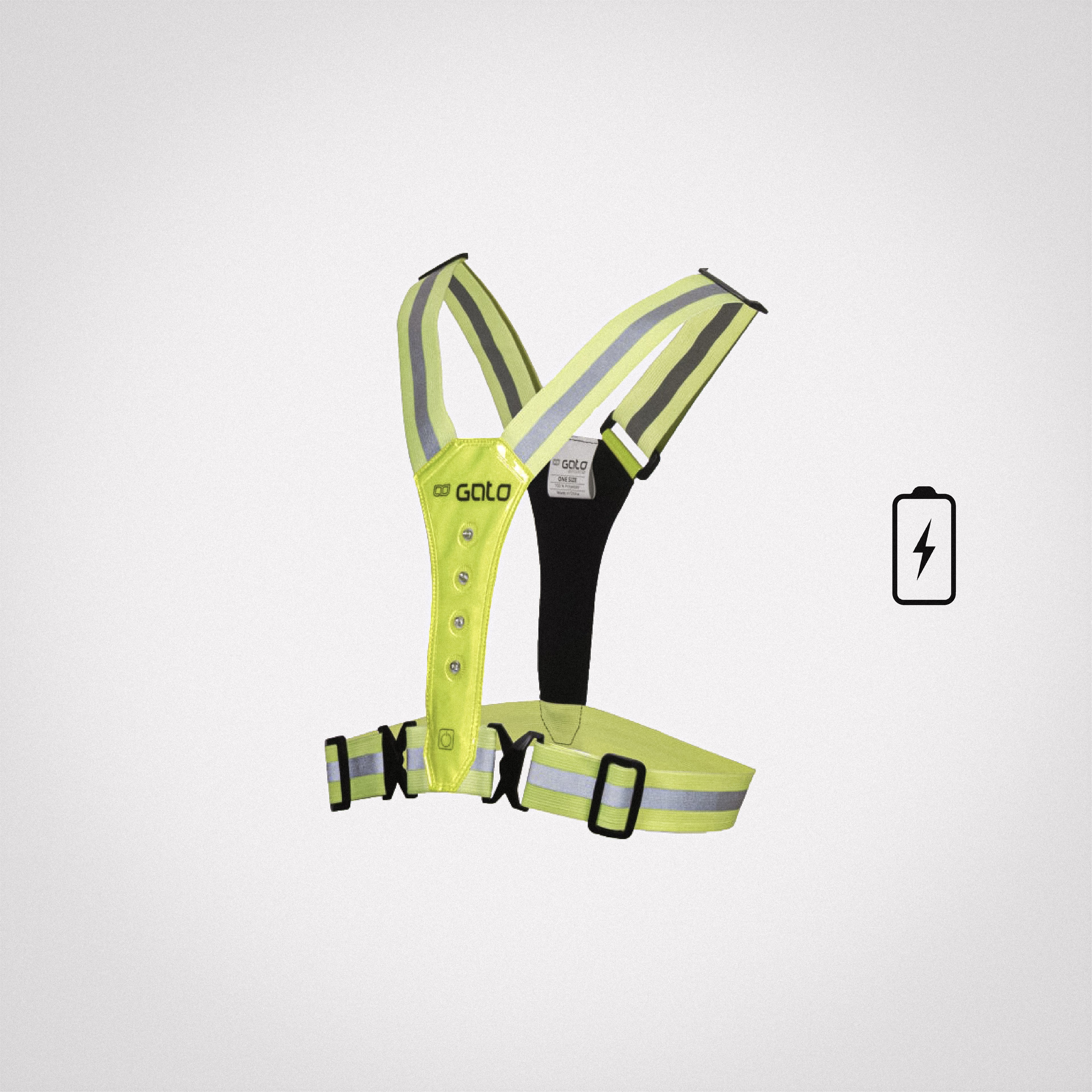 LED USB SPORT VEST / YELLOW