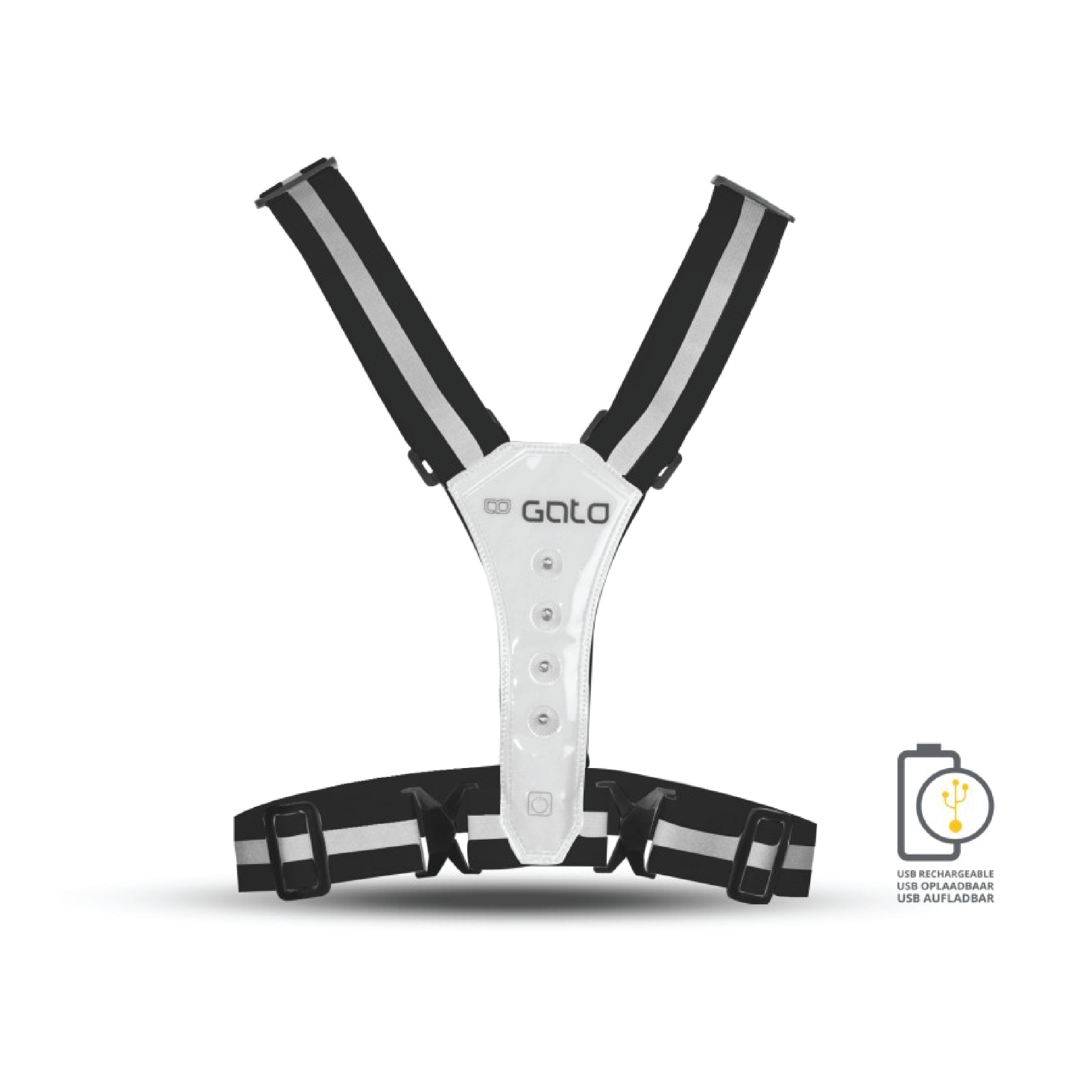 LED USB SPORT VEST (GREY)